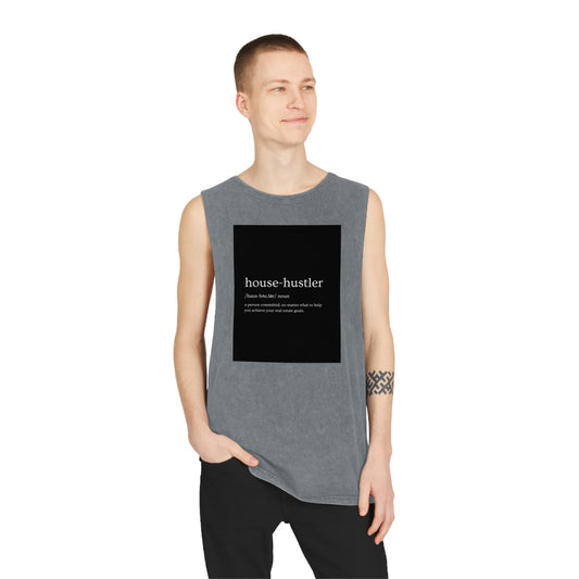 "House-Hustler" Unisex Stonewash Tank Top