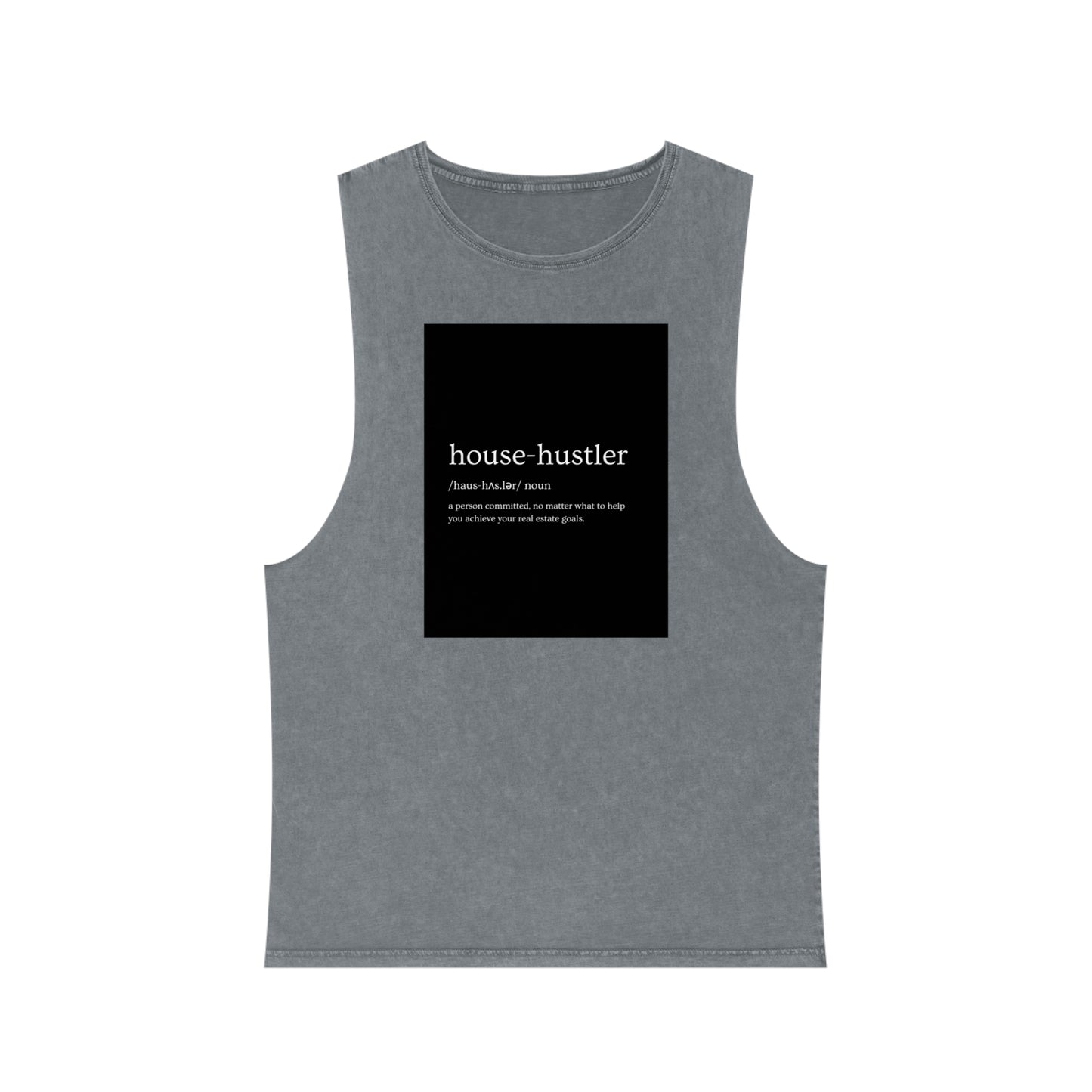 "House-Hustler" Unisex Stonewash Tank Top